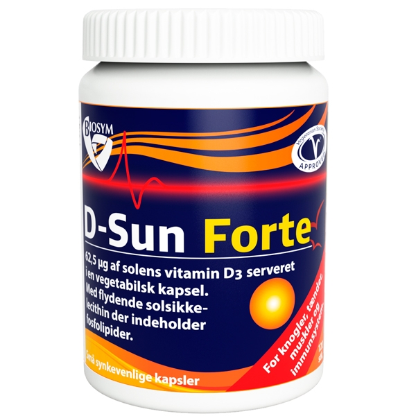 D-sun forte, høj dosering D-vitamin